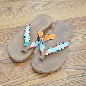 TOMS Striped Colorful Sandals/ 5